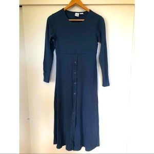 Clifford & Wills Vintage Long Sleeved Dark Teal Dress